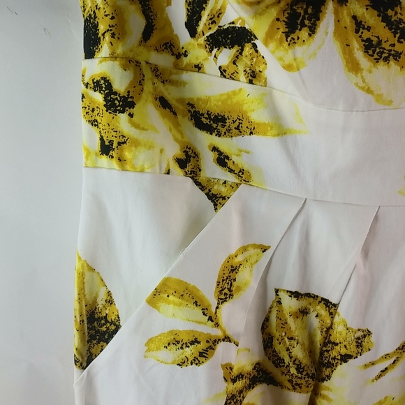 Jonathan Martin 12 Coquette Floral Lime on White Cotton Mini Dress - Picture 2 of 10